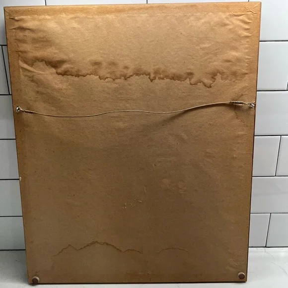 Vintage Framed Crewelwork Bridge Moulin Rouge La Goulue Original Needlepoint - Picture 4 of 8